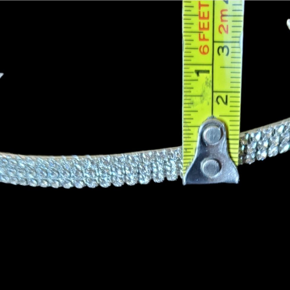 Wedding tiera or headband silver tone and rhinestones. - Picture 3 of 3